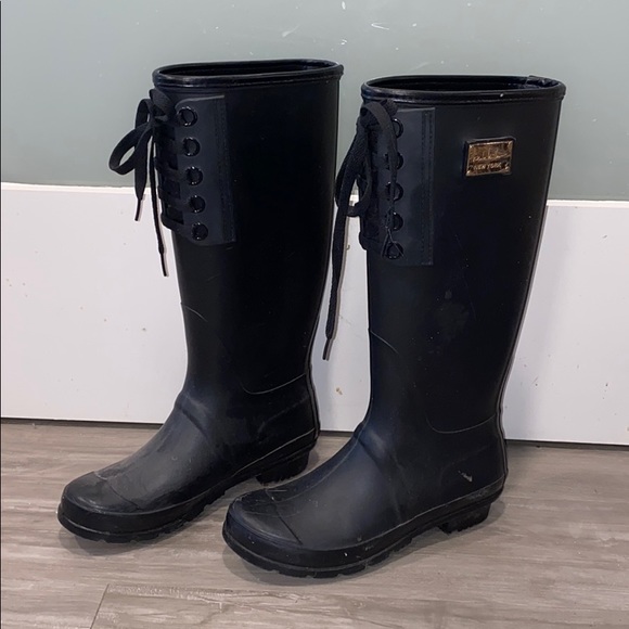 Nicole Miller Shoes - Nicole Miller Tie Up Rain Boot
